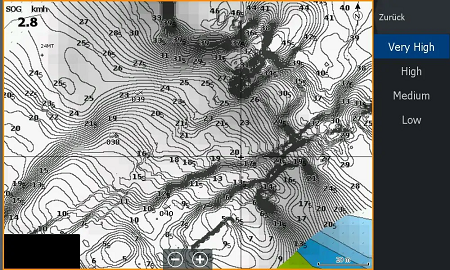 Experience with Navionics SonarChart depth contours