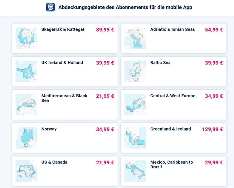 How much does the Navionics Boating App cost?